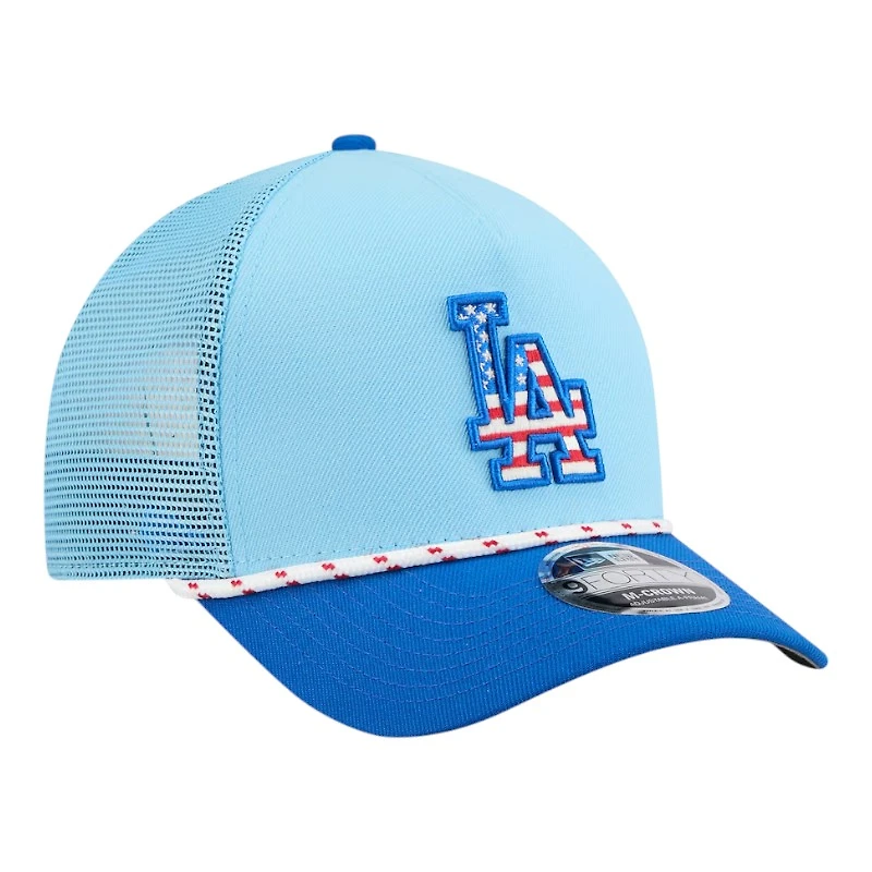 Los Angeles Dodgers Light Blue 2025 Fourth of July USA New Era 9FORTY M-Crown A-Frame Adjustable Hat