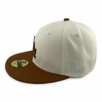 Los Angeles Dodgers Chrome and Brown 60th Anniversary Patch Icy Blue UV New Era 59FIFTY Fitted Hat