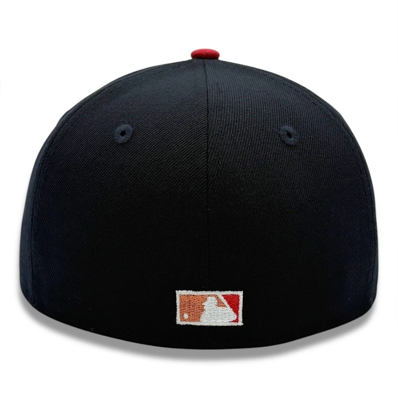 Los Angeles Dodgers Navy and Toasted Peanut 40th Anniversary Patch Gray UV New Era 59FIFTY Fitted Hat