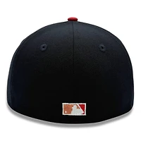 Los Angeles Dodgers Navy and Toasted Peanut 40th Anniversary Patch Gray UV New Era 59FIFTY Fitted Hat