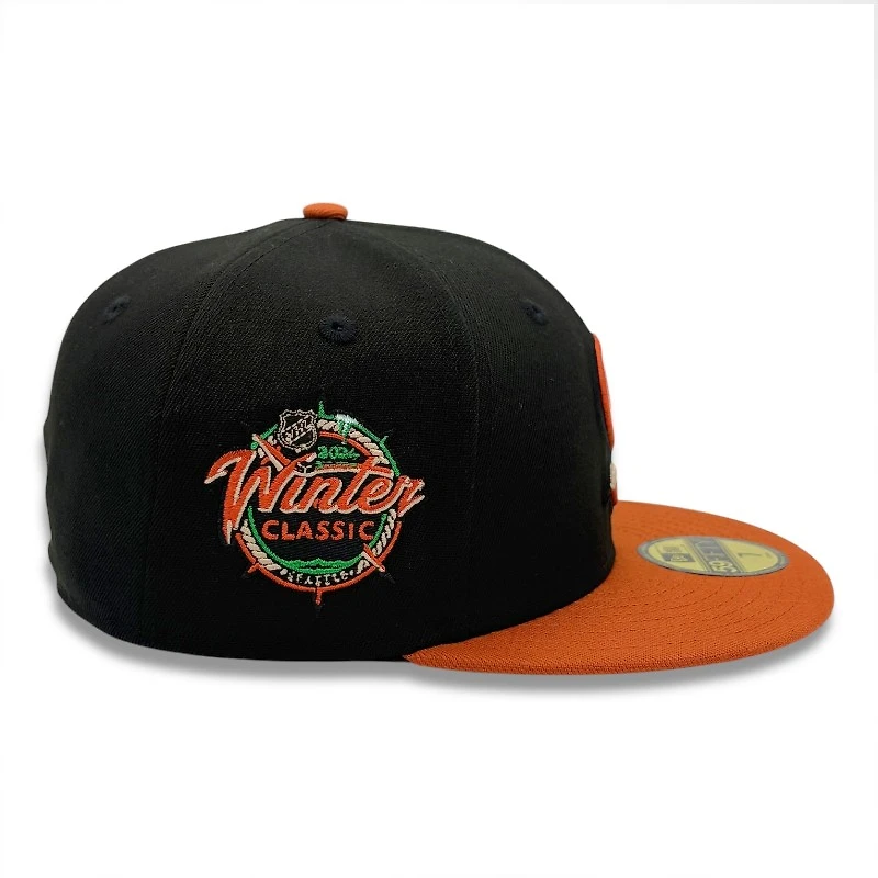 Seattle Kraken Black and Burnt Orange Winter Classic Patch Gray UV New Era 59FIFTY Fitted Hat
