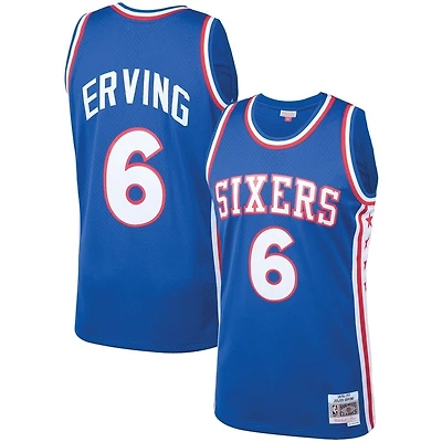Philadelphia 76ers Julius Erving Mitchell & Ness 1976-77 Hardwood Classics Swingman Player Royal Blue Jersey