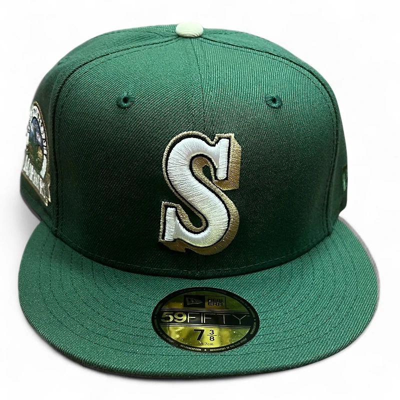 Seattle Mariners Cilantro Green 30th Anniversary Patch Gray UV New Era 59FIFTY Fitted Hat