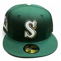 Seattle Mariners Cilantro Green 30th Anniversary Patch Gray UV New Era 59FIFTY Fitted Hat