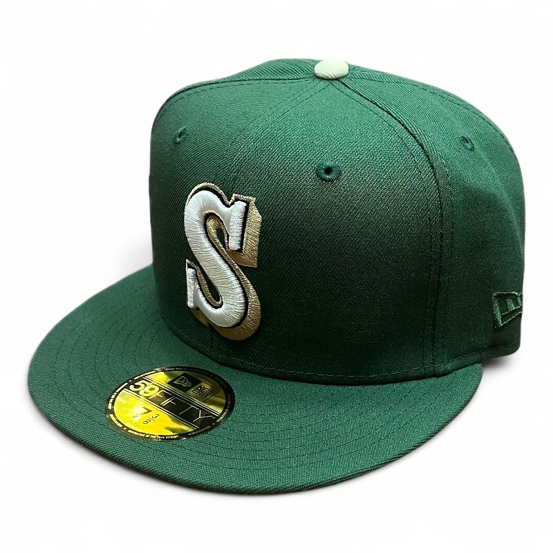 Seattle Mariners Cilantro Green 30th Anniversary Patch Gray UV New Era 59FIFTY Fitted Hat