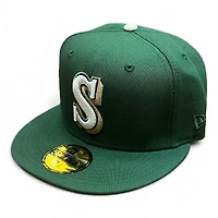 Seattle Mariners Cilantro Green 30th Anniversary Patch Gray UV New Era 59FIFTY Fitted Hat