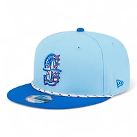 Seattle Mariners Light Blue and Blue 2025 Fourth of July New Era 9FIFTY Snapback
