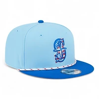 Seattle Mariners Light Blue and Blue 2025 Fourth of July New Era 9FIFTY Snapback