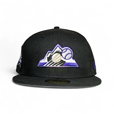 Colorado Rockies Black Leon the Lab 2021 All Star Game Patch Grey UV New Era 59FIFTY Fitted Hat