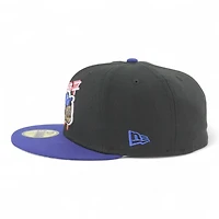 Los Angeles Dodgers Black and Royal Ohtani Anime 50/50 Gray UV New Era 59FIFTY Fitted Hat