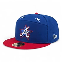 Atlanta Braves Royal Blue and Red 2025 MLB All-Star Game Workout Split Panel New Era 59FIFTY Fitted Hat