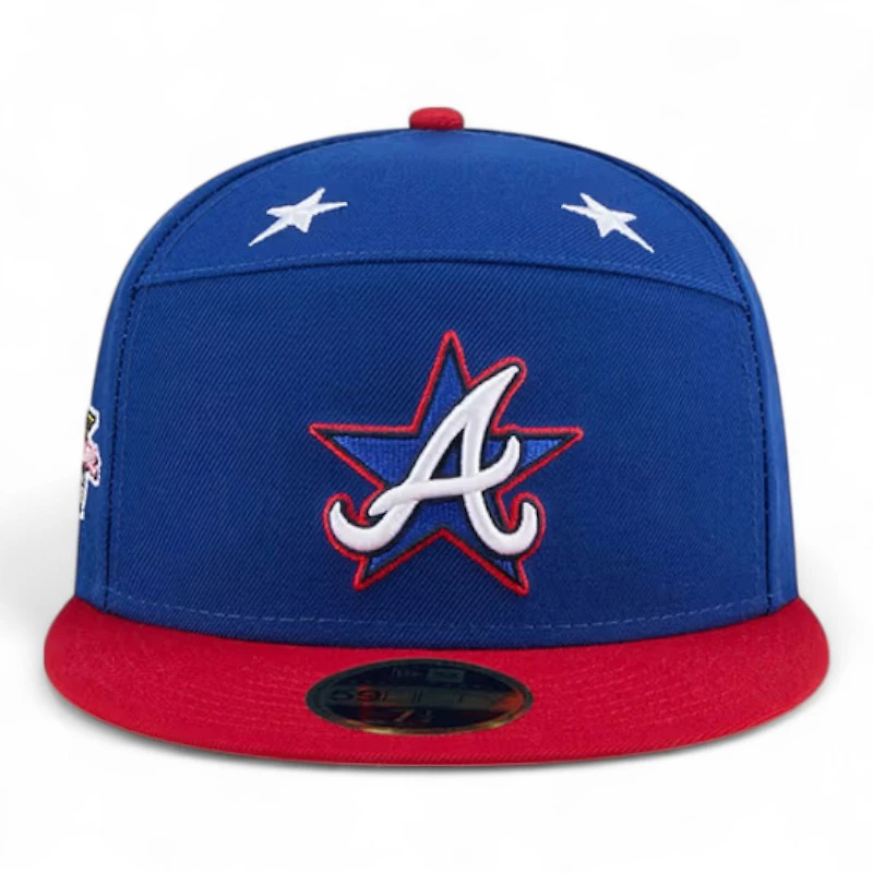 Atlanta Braves Royal Blue and Red 2025 MLB All-Star Game Workout Split Panel New Era 59FIFTY Fitted Hat