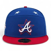 Atlanta Braves Royal Blue and Red 2025 MLB All-Star Game Workout Split Panel New Era 59FIFTY Fitted Hat