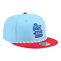St. Louis Cardinals Light Blue and Red 2025 Fourth of July USA New Era 59FIFTY Fitted Hat