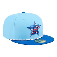 Houston Astros Light Blue 2025 Fourth of July USA New Era 59FIFTY Fitted Hat