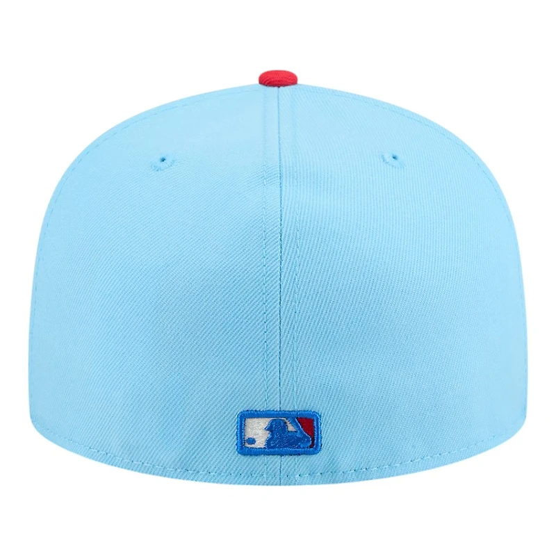 Cincinnati Reds Light Blue and Red 2025 Fourth of July USA New Era 59FIFTY Fitted Hat