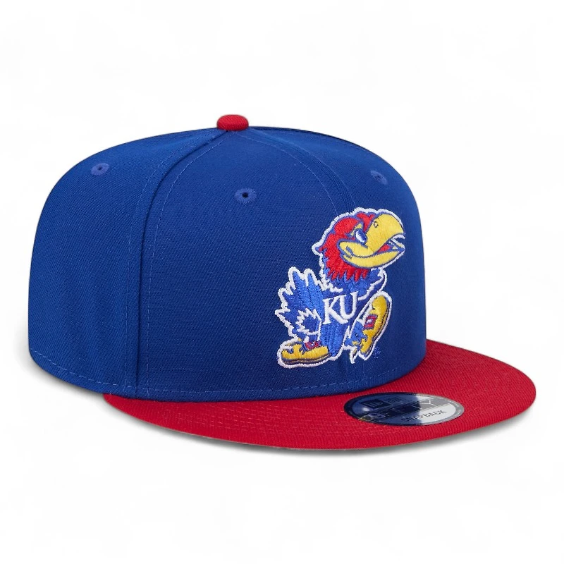 Kansas Jayhawks Royal Blue and Red New Era 9FIFTY Snapback
