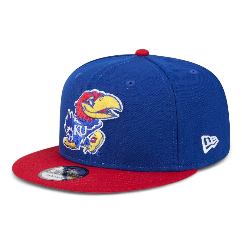 Kansas Jayhawks Royal Blue and Red New Era 9FIFTY Snapback