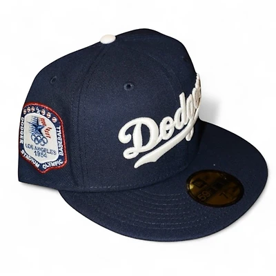 Los Angeles Dodgers Navy Script Olympic Glow the Dark Pack New Era 59FIFTY Fitted Hat