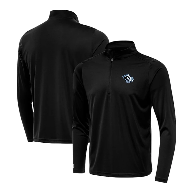 Utah Mammoth Black Antigua Tribute Quarter-Zip Pullover Jacket