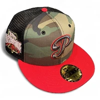 Philadelphia Phillies Woodland Camo and Scarlet Black Trucker 1996 ASG Patch Gray UV New Era 59FIFTY Fitted Hat