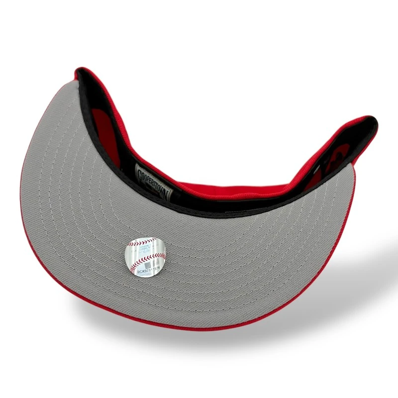 Cleveland Indians Red Murder of Crows Jacobs Field Patch Gray UV New Era 59FIFTY Fitted Hat