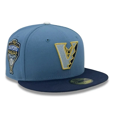 Arizona Diamondbacks Blue and Oceanside 1998 Patch Gray UV New Era 59FIFTY Fitted Hat