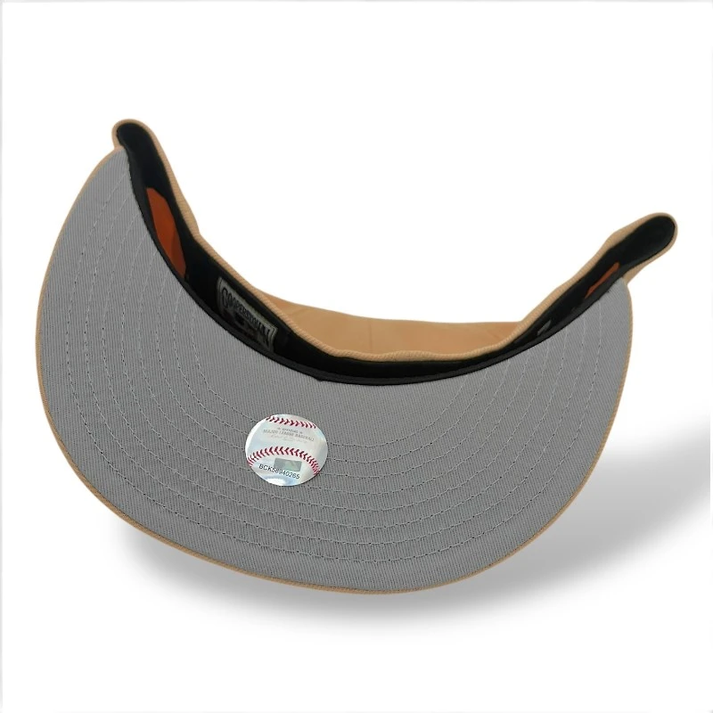 Chicago Cubs Pecan Walnut Be Alert Patch and Gray UV New Era 59FIFTY Fitted Hat