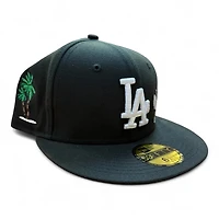 Los Angeles Dodgers Black West Coast Palm Trees Patch Gray UV New Era 59FIFTY Fitted Hat