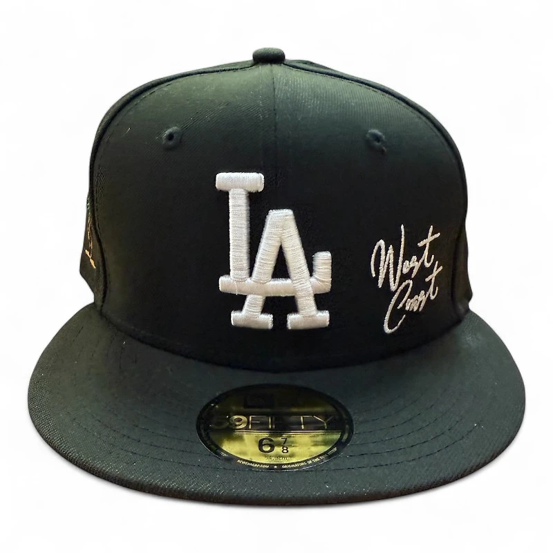 Los Angeles Dodgers Black West Coast Palm Trees Patch Gray UV New Era 59FIFTY Fitted Hat