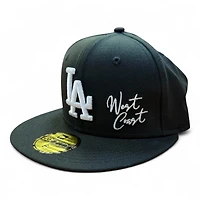 Los Angeles Dodgers Black West Coast Palm Trees Patch Gray UV New Era 59FIFTY Fitted Hat