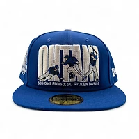 Los Angeles Dodgers Dark Royal Leon the Lab Ohtani 50-50 Patch Grey UV New Era 59FIFTY Fitted Hat