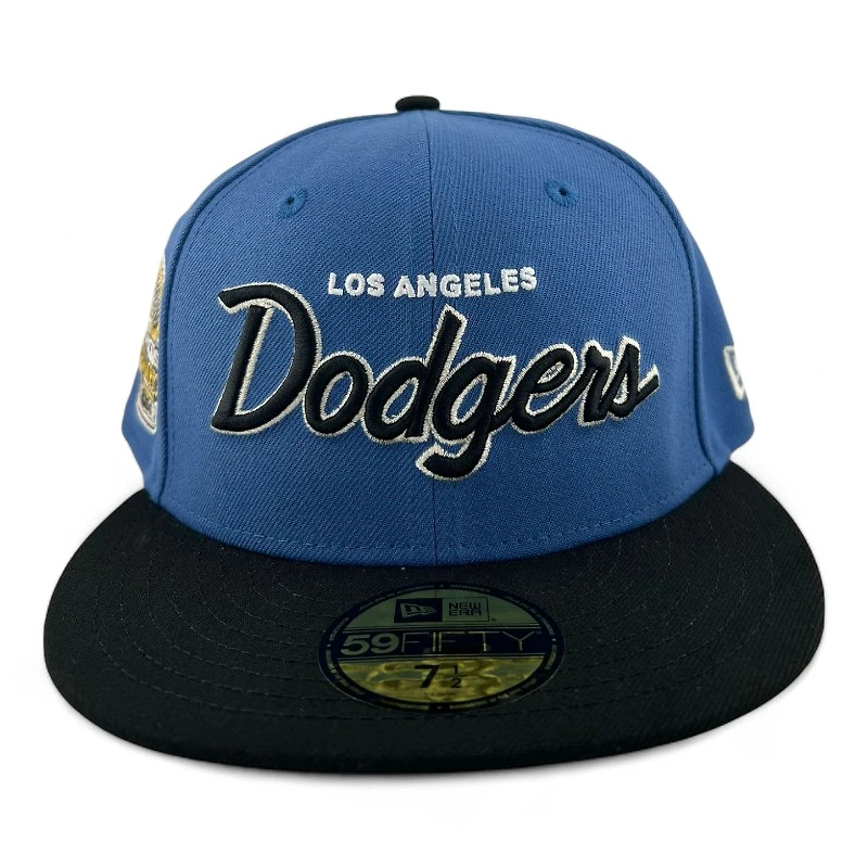 Los Angeles Dodgers Indigo and Black "WS24 Collection" Gray UV New Era 59FIFTY Fitted Hat