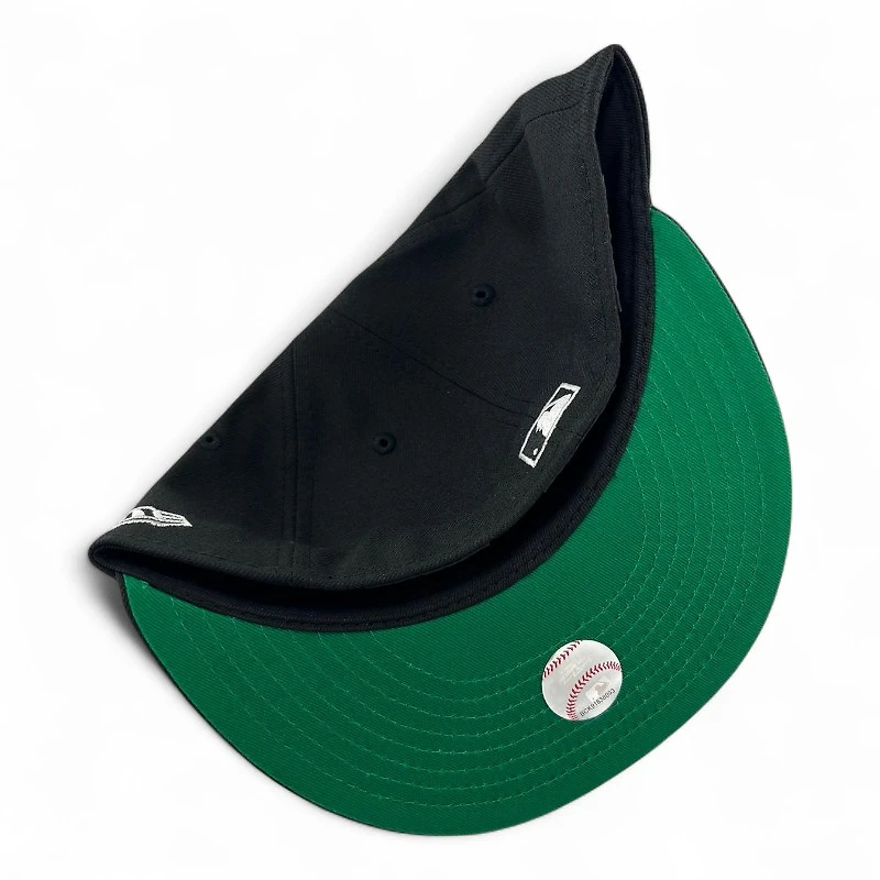 Los Angeles Dodgers Black and White "TV Collection" Kelly Green UV New Era 59FIFTY Fitted Hat