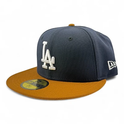 Los Angeles Dodgers Navy and Toasted Peanut Basic New Era 59FIFTY Fitted Hat