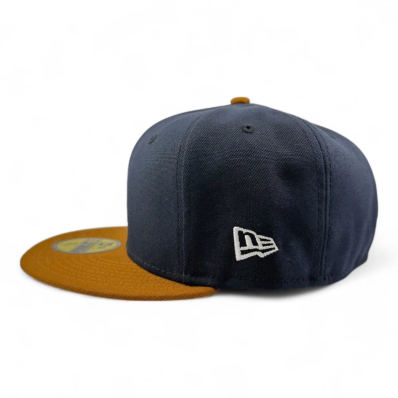 Los Angeles Dodgers Navy and Toasted Peanut Basic New Era 59FIFTY Fitted Hat
