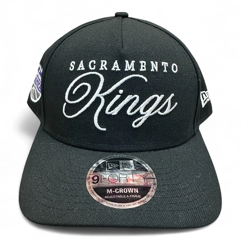 Sacramento Kings Black 2025 NBA Draft New Era 9FORTY M-Crown Adjustable Hat