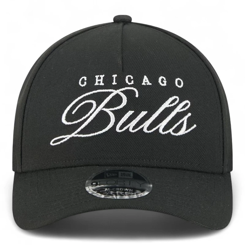 Chicago Bulls Black 2025 NBA Draft New Era 9FORTY M-Crown Adjustable Hat