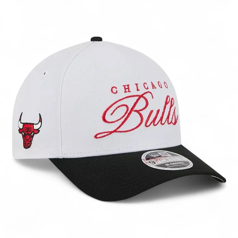 Chicago Bulls Chrome and Black 2025 NBA Draft New Era 9FORTY M-Crown Adjustable Hat