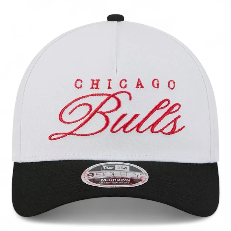 Chicago Bulls Chrome and Black 2025 NBA Draft New Era 9FORTY M-Crown Adjustable Hat