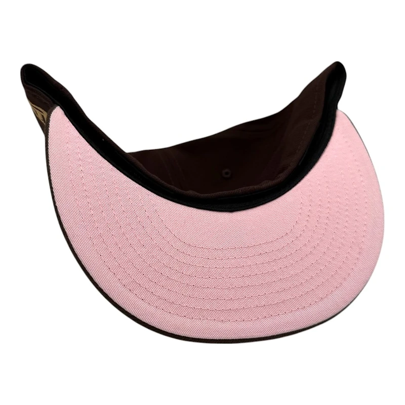 Texas Rangers Burnt Wood and Walnut 2024 All Star Game Patch Pink UV New Era 59FIFTY Fitted Hat