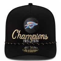 Oklahoma City Thunder Black 2025 NBA Champions New Era 9FIFTY A-Frame Snapback Hat