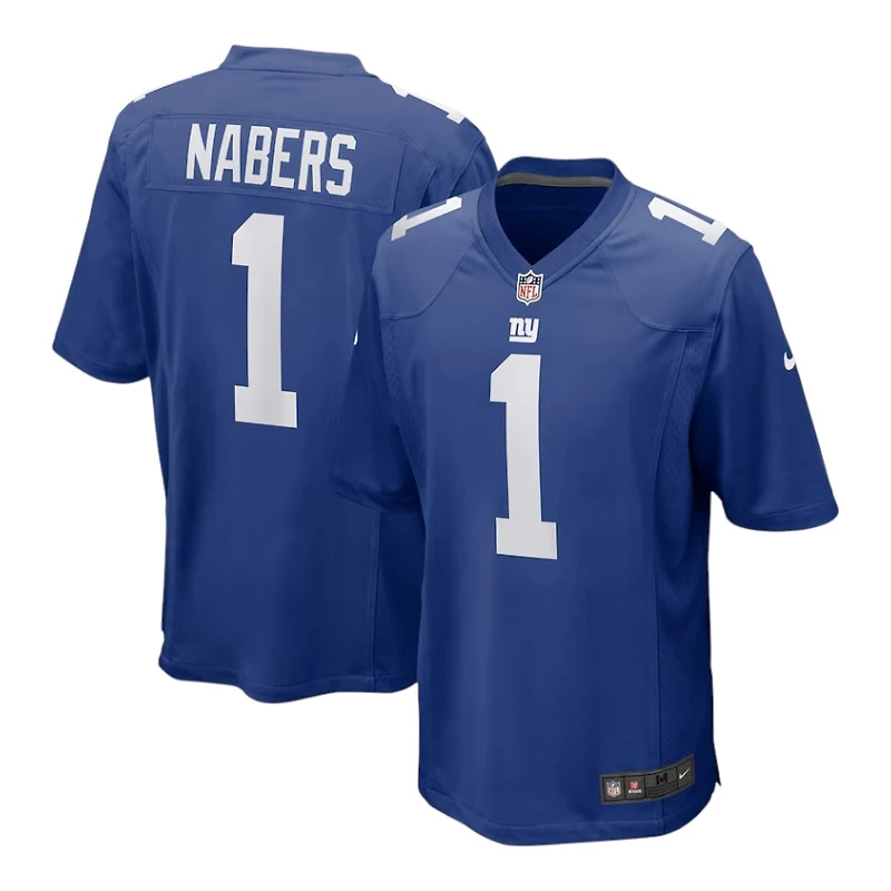 New York Giants Malik Nabers Nike Royal Blue Game Jersey