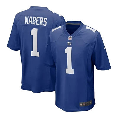 New York Giants Malik Nabers Nike Royal Blue Game Jersey