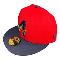 Houston Astros Red and Navy City Connect USA Flag Patch UV New Era 59FIFTY Fitted Hat
