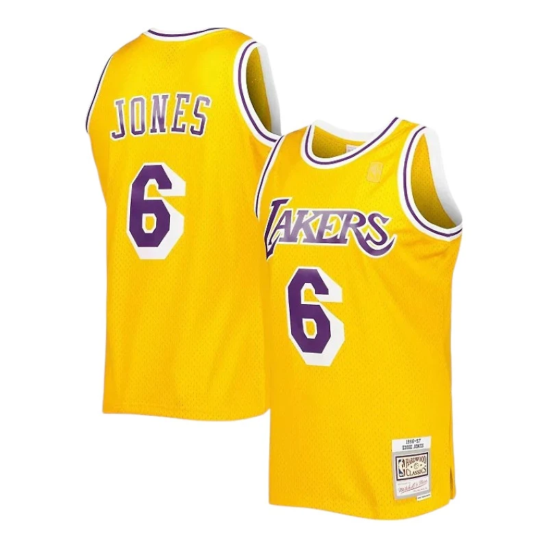 Los Angeles Lakers Eddie Jones Mitchell & Ness 1996-1997 Hardwood Classics Swingman Player Gold Jersey