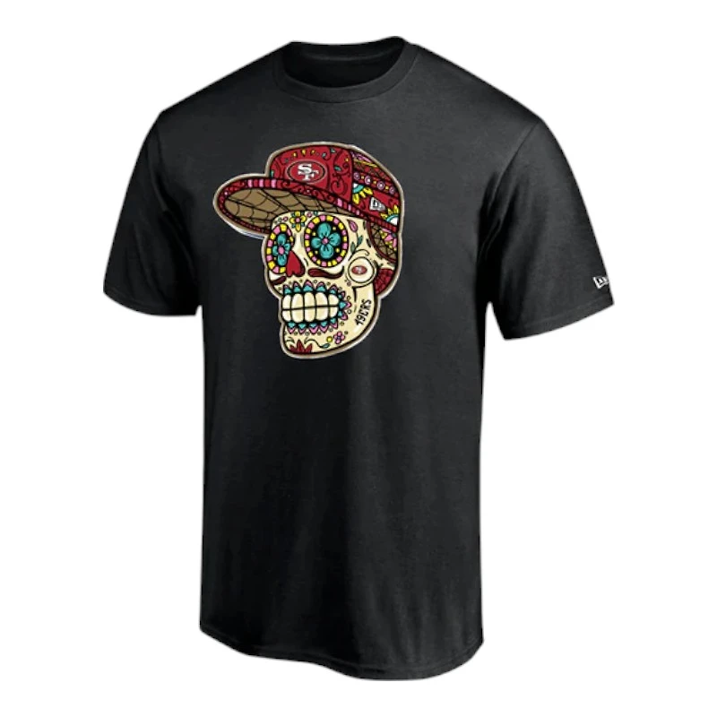 San Francisco 49ers Black Sugar Skull New Era T-Shirt