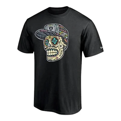 Las Vegas Raiders Black Sugar Skull New Era T-Shirt