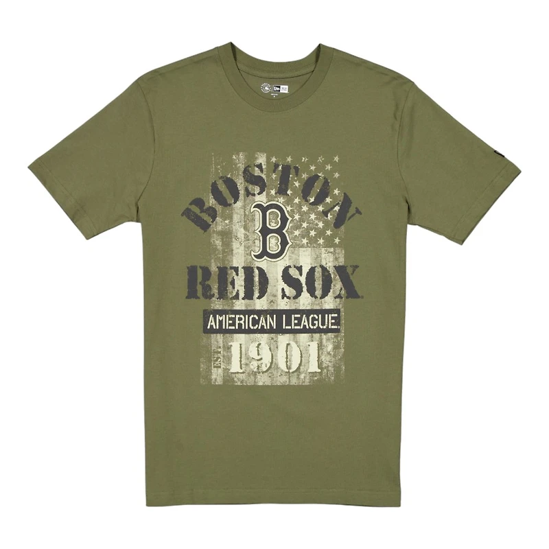 Boston Red Sox Army Green 2025 Armed Forces New Era T-Shirt