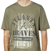 Atlanta Braves Army Green 2025 Armed Forces New Era T-Shirt